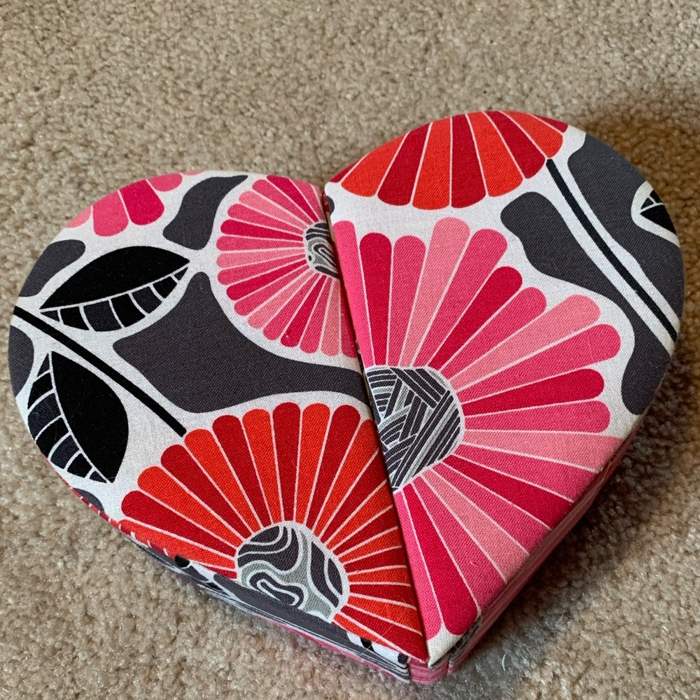 Vera Bradley Heart-Shaped Jewelry Box
